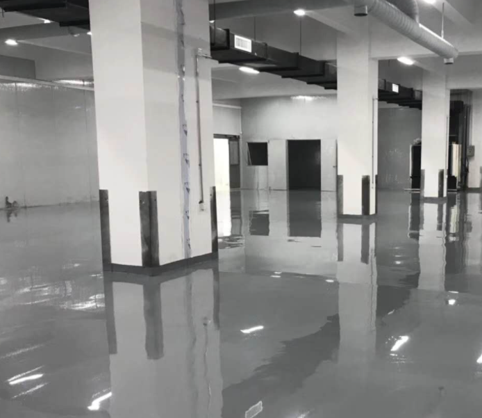 惠州河南岸電子廠環(huán)氧樹脂自流平地坪